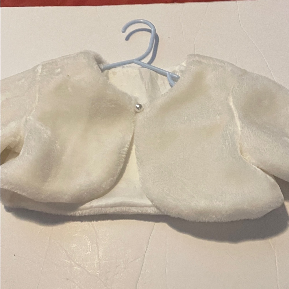 Kids White Faux Fur Jacket